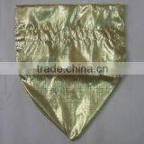 3"*8" Gold Draswtring Printed Gift Pouch With Silk-screen Printed for Christmas,party,holiday,everyday Packing thumbnail-1