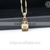 2015 Yiwu Simple Design Jewellery Hot Sales Brass Chain Gold Plated Pendant Necklace thumbnail-1