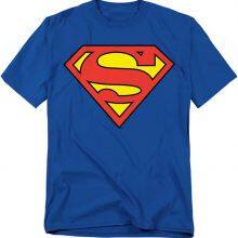 Superman Classic Logo T Shirt and Stickers, Unisex Adult T Shirt Collection