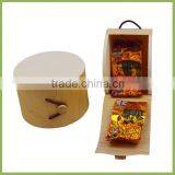 Unfinished Wooden Tea Set Storage Box, Tea Packaging Box, Acrylic Tea Bag Box