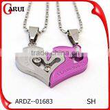 Accessories Heart Necklaces Plate Color Couple Half Heart Pendants thumbnail-5