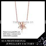 2015 Fashion Italian Style 925 Stering Silver Rose Gold Plated Beautiful Jewelry Set thumbnail-5