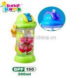 nice cartoon baby drinking bottle