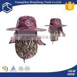Fishing Waterproof Material Face Mask and Neck Shade Wide Brim Custom Camo Bucket Hat thumbnail-2