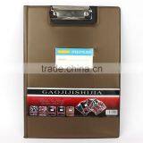 2015 Most Popular High Quality Many Color A4 F/C Sizes Double Sided Leather Clip Board for Office