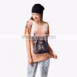 Top Selling Low MOQ Custom Wholesale Fashion Plus Size Pug Printed T-shirt for Ladies Fashion Wear Quality Choice thumbnail-5