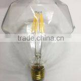 diamond shell LED filament bulb clear glass brass base E26 120V 8WATT 6W 4W