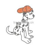 A Spotty Dog Wearing A hat Hotfix Crystal Rhinestone Design for T-shirt