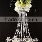 Elegant Crystal Candelabra With Flower Bowl for Wedding Decoration Centerpieces