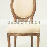Hand Carved French Style Fabric Cover Dining Chair/wood Design Louis Chairs(CH-211-1-Oak) thumbnail-2