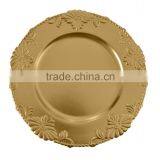 Flower Lacquer Foil Plastic Charger Plates