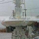 Baby kid natural stone garden water fountain hand carved marble sculpture from Vietnam