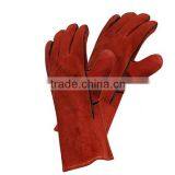 Cow Split Single Palm Heat Resistance Long Welding Gloves thumbnail-3