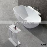 Pure White Dongguan Freestanding Bathtub Acrylic Solid Surface Bath Tubs thumbnail-1
