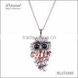 Sequins Owl Pendant Neckalce,cheap Factory Wholesale