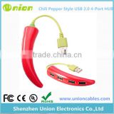 Eggplant Pepper Corn USB 2.0 HUB 4 Port High Speed Splitter Adapter Cable For PC