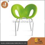 Modern Butterfly Shaped Dining Chairs Plastic Chairs With Metal Legs thumbnail-1