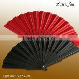 Manufacturing Black plastic folding fan