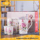 Cheap Wholesale Ceramic Tea Cup and Tea Pot Sets thumbnail-2