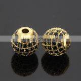 Round Brilliant Cut CZ Diamond Zircon Beads for Pendants or Charms Loose Black Zirconia Balls thumbnail-5