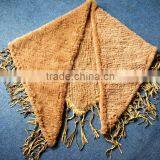 Knitted Rabbit Fur Shawl Sale Rabbit Sheared Fur With Leather Trim Fringies,KZ14135 thumbnail-1