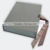 Luxury Glossy Sliver Gray Folding Box Logo Customizable