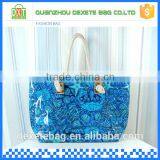 Fashion summer large waterproof women beach clear pvc custom tote