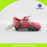 Wholesale well selling leather running shoe keychain