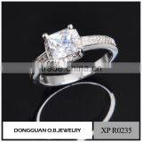 Personalized White Zircon Silver Ring Designs For Girl/Sterling Silver Ring thumbnail-1
