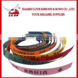 2015 Characteristic Most Popular Colorful Printed Satin Ribbon Bracelet/Colorful Ribbon Printed Bracelet Wholesale