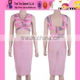 2015 Europe Fashion Two Piece Sex Bandage Dress High Quality Ladies Tight Ladies Brand Bandage Dress thumbnail-1
