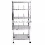 5 Layer Metal Wire Bookcase thumbnail-5