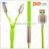 2 in 1 Usb Cable 2.0 Data Cable Tangle Free Zipper Usb Cable for Iphone 6 thumbnail-1