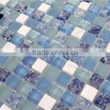 MB SMS01 Wholesale Glass Mix Stone Mosaic Foshan Tile Blue Glass Mosaic Tile Fireplace Wall Tile thumbnail-4
