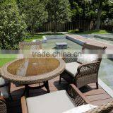 Wholesale Excellent Waterproof Garden Outdoor Wicker Furniture Table Set thumbnail-2