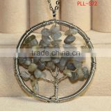 wholesale tree of life labradorite stone pendants
