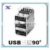 Three Storeys Usb 90 Degree Mini Connector