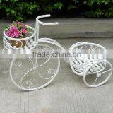 White Vintage Bike Planter thumbnail-1