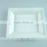 White Ceramic / Porcelain Rectangular /square Custom Ceramic Ashtray Stock for Sale thumbnail-2
