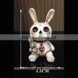 Resin Creepy Geek Style Rabbit Skull Figurine thumbnail-3
