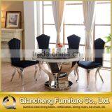 Marble Top Rotating Dining Table for 4 People thumbnail-3