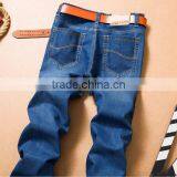 2017 98%Cotton 2%Spandex Woven/Blue Straight Fashion Jeans Pants thumbnail-4