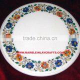 Round Marble Inlay Coffee Table Top, Marble Inlay Table Top thumbnail-1