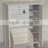 2016 Sell Well Euro Style White Lacquer Shoes Cabinet thumbnail-3