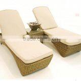 2 Person Rattan Lounge Chair With Ottoman ESR-3204 thumbnail-1