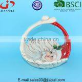Christmas Decorations Ceramic Santa Claus Basketfor Candy thumbnail-3