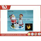 Wholesale Craft Supplies Promotional Gifts Customized Logo Poly Resin Ornament Snowman Santa Couple Led Light Christmas thumbnail-3