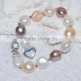 3-4 mm Multicolor Rice Shape Freshwater Pearl Bracelet thumbnail-3