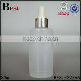 China Cosmetic Perfume Essential Oil White Glass Bottle Droppers 30 ml Gold Aluminum Dropper Bottle Glass Wholesale thumbnail-3