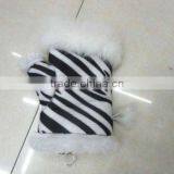 Rabbit Hair Mitten/zebras Gloves Wholesale thumbnail-1